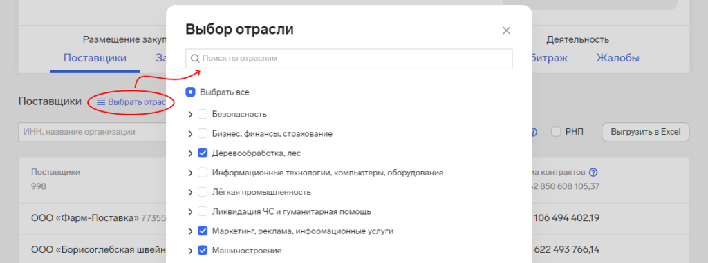 Контур.Закупки поиск конкурентов